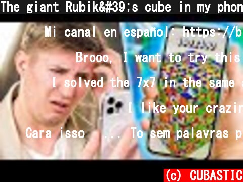 The giant Rubik's cube in my phone | I solved it!  (c) CUBASTIC