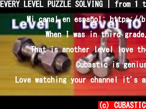 EVERY LEVEL PUZZLE SOLVING | from 1 to 10 metal puzzles  (c) CUBASTIC