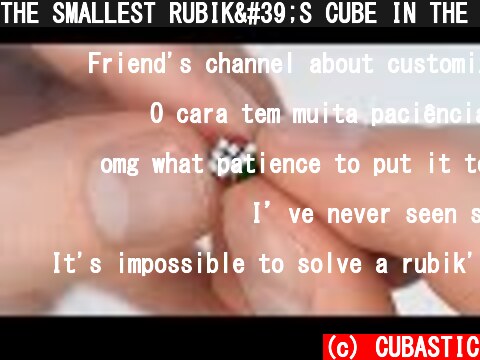 THE SMALLEST RUBIK'S CUBE IN THE WORLD | Nano cube  (c) CUBASTIC