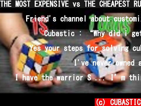 THE MOST EXPENSIVE vs THE CHEAPEST RUBIK`S CUBE | speedsolving  (c) CUBASTIC