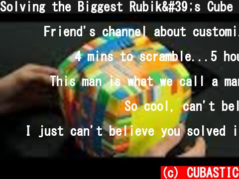 Solving the Biggest Rubik's Cube in the World | 17x17x17 Cube  (c) CUBASTIC