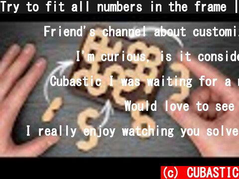 Try to fit all numbers in the frame | Is it possible?  (c) CUBASTIC