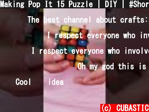 Making Pop It 15 Puzzle | DIY | #Shorts  (c) CUBASTIC