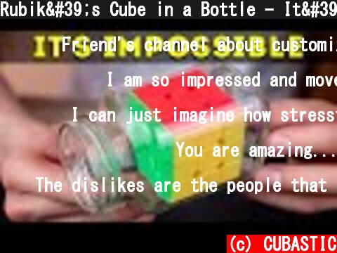 Rubik's Cube in a Bottle - It's Impossible | DIY  (c) CUBASTIC