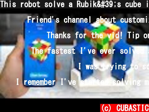 This robot solve a Rubik's cube in world record time  (c) CUBASTIC