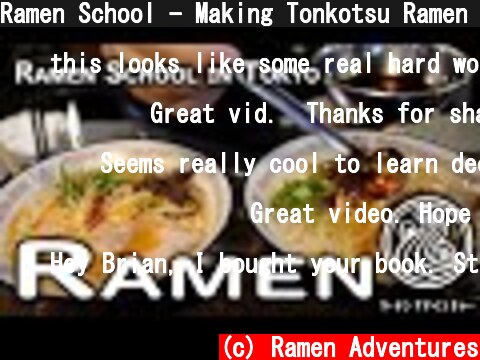 Ramen School - Making Tonkotsu Ramen at the Tokyo Ramen School  (c) Ramen Adventures