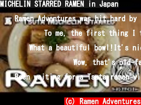 MICHELIN STARRED RAMEN in Japan  (c) Ramen Adventures