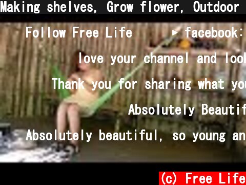 Making shelves, Grow flower, Outdoor Showering | live off grid, Northern wilderness Vietnam  (c) Free Life