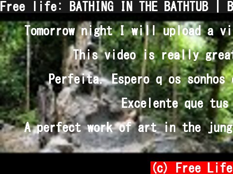 Free life: BATHING IN THE BATHTUB | Building a complete artificial waterfall in the forest - Ep. 42  (c) Free Life