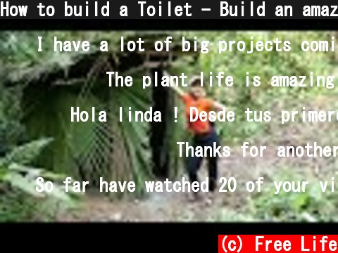 How to build a Toilet - Build an amazing Toilet Living Off The Grid // Free Life Ep.24  (c) Free Life