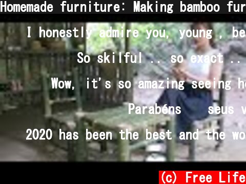 Homemade furniture: Making bamboo furniture - Free Life  (c) Free Life