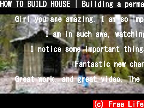 HOW TO BUILD HOUSE | Building a permanent camp to living off grid | Free Life  (c) Free Life