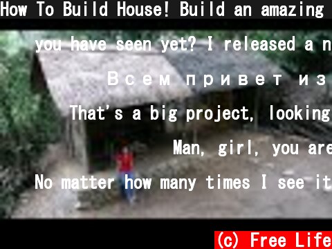 How To Build House! Build an amazing kitchen OFF GRID CABIN (Full-video)  (c) Free Life