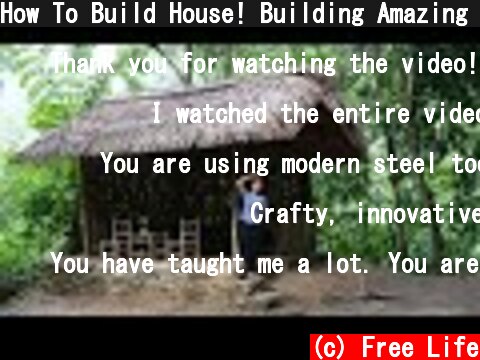 How To Build House! Building Amazing OFF GRID CABIN (Full-video)  (c) Free Life
