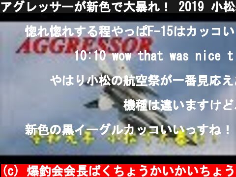 アグレッサーが新色で大暴れ！ 2019 小松基地航空祭 総合予行 / F-15 飛行教導群機動飛行 & 大編隊飛行  (c) 爆釣会会長ばくちょうかいかいちょう
