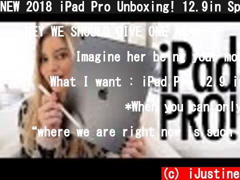 NEW 2018 iPad Pro Unboxing! 12.9in Space Gray 1TB!  (c) iJustine