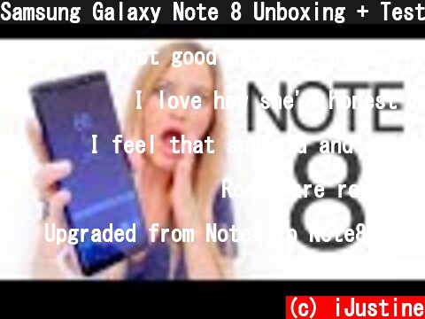 Samsung Galaxy Note 8 Unboxing + Test!  (c) iJustine