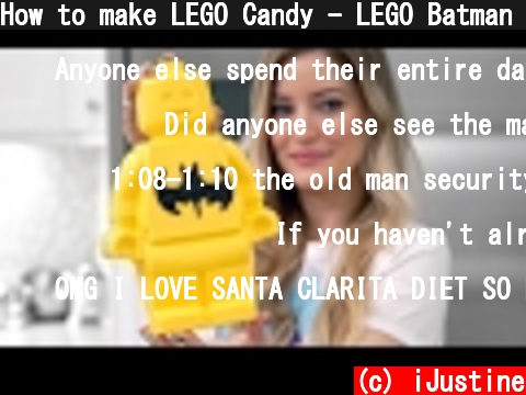 How to make LEGO Candy - LEGO Batman Minifigure!  (c) iJustine