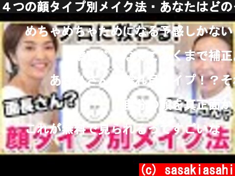 ４つの顔タイプ別メイク法・あなたはどのタイプ？【プロに教わる！重心メイク】  (c) sasakiasahi