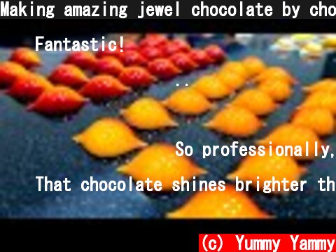 Making amazing jewel chocolate by chocolate artist - Handmade Chocolate factory in Korea  (c) Yummy Yammy
