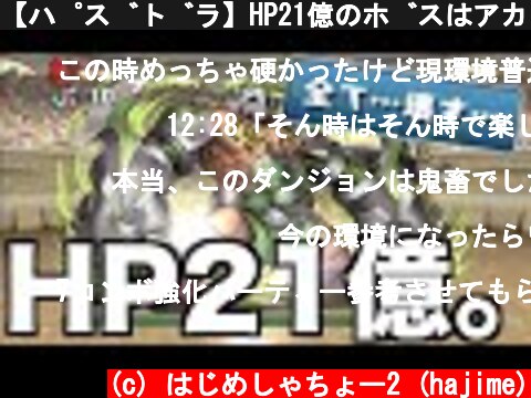 【パズドラ】HP21億のボスはアカンて。。。  (c) はじめしゃちょー2 (hajime)