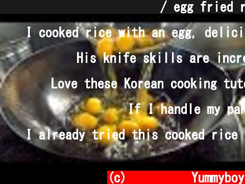 고슬고슬 중화 계란볶음밥 / egg fried rice - korean street food  (c) 야미보이 Yummyboy