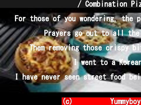 콤비네이션 피자 와플 / Combination Pizza Waffle - Korean street food  (c) 야미보이 Yummyboy