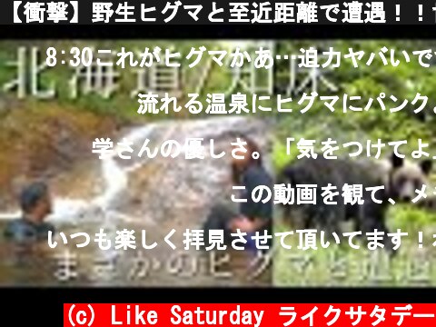 【衝撃】野生ヒグマと至近距離で遭遇！！世界自然遺産の秘湯へ。/北海道・知床  (c) Like Saturday ライクサタデー