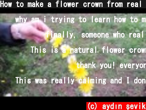 How to make a flower crown from real flowers ?  (c) aydın şevik