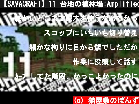 【SAVACRAFT】11 台地の植林場:Amplified Multi【マインクラフト】  (c) 猫屋敷のぽんず