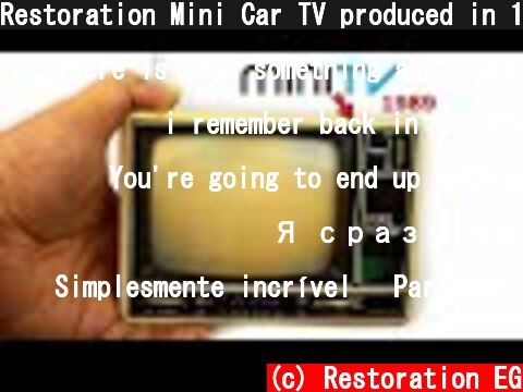 Restoration Mini Car TV produced in 1989 | Antique television restore  Restore old Mini TV  (c) Restoration EG