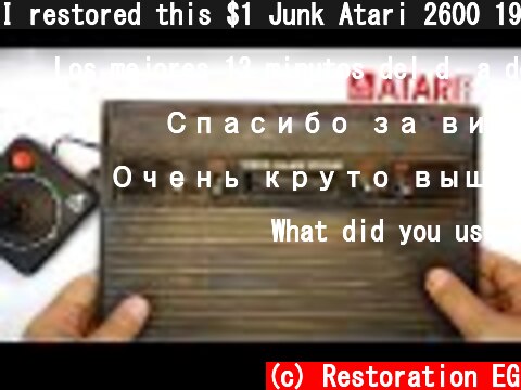 I restored this $1 Junk Atari 2600 1980's Gaming Console Restoration & Repair  (c) Restoration EG