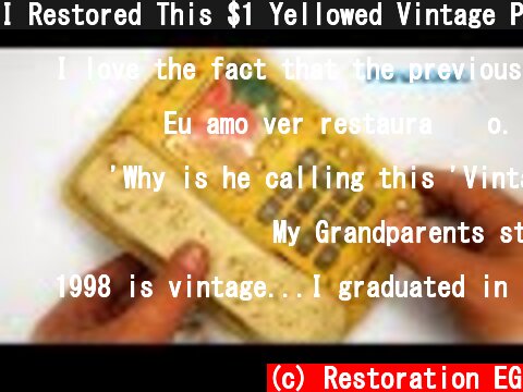 I Restored This $1 Yellowed Vintage Panasonic Telephone 1998 - 23 Years Old - Telephone RESTORATION  (c) Restoration EG