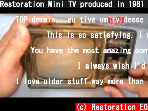 Restoration Mini TV produced in 1981  Antique television restore  Restore old Mini TV  (c) Restoration EG