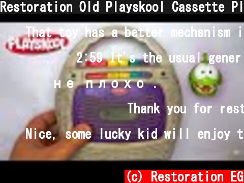 Restoration Old Playskool Cassette Player/ Tape Recorder  (c) Restoration EG