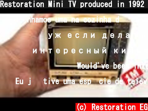 Restoration Mini TV produced in 1992 | Antique television restore | Restore old Mini TV  (c) Restoration EG