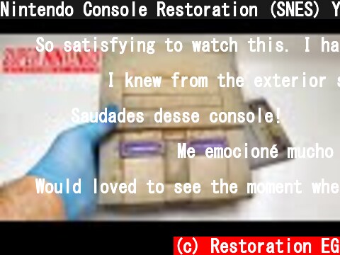 Nintendo Console Restoration (SNES) Yellowed Plastic Retrobright  (c) Restoration EG