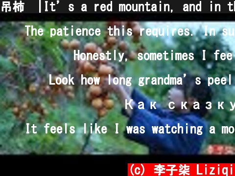 吊柿饼|It’s a red mountain, and in the fall, it’s natural to make some sweet persimmons.|Liziqi channel  (c) 李子柒 Liziqi