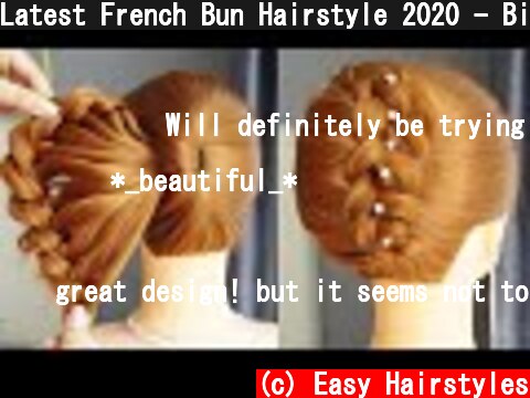 Latest French Bun Hairstyle 2020 - Big French Bun Hairstyle With New Trick | Beautiful Hairstyle  (c) Easy Hairstyles