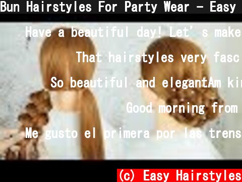 Bun Hairstyles For Party Wear - Easy And Simple Hairstyle For School Girl | Wedding Hairstyle Guest  (c) Easy Hairstyles