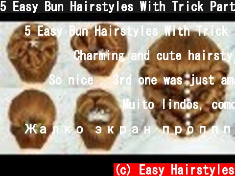 5 Easy Bun Hairstyles With Trick Party & Wedding - New Latest Hairstyle For Party  (c) Easy Hairstyles