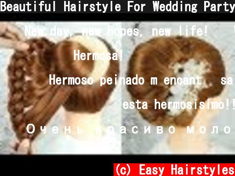 Beautiful Hairstyle For Wedding Party Function - French Bun Hairstyle Easy | French Twist Braid  (c) Easy Hairstyles