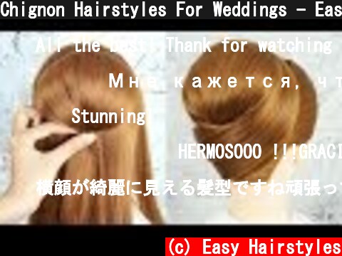 Chignon Hairstyles For Weddings - Easy And Cute Hairstyles For Party | Trending Hairstyle For Ladies  (c) Easy Hairstyles