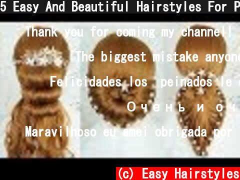 5 Easy And Beautiful Hairstyles For Party - Hairstyles For Girls | Updo Hairstyles Easy  (c) Easy Hairstyles