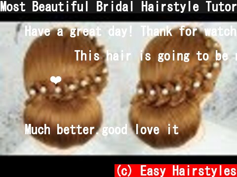 Most Beautiful Bridal Hairstyle Tutorial 2019 - Easy Hairstyles For Wedding Party | Cute Hairstyles  (c) Easy Hairstyles