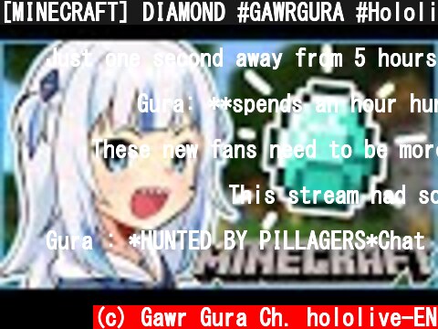 [MINECRAFT] DIAMOND #GAWRGURA #HololiveEnglish  (c) Gawr Gura Ch. hololive-EN