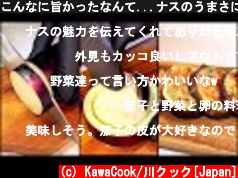 こんなに旨かったなんて...ナスのうまさに気付かされる「茄子と野菜達と卵の料理」Cooking with eggplant, vegetables and eggs  (c) KawaCook/川クック[Japan]