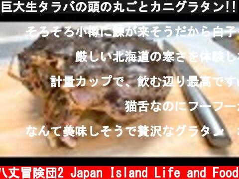 巨大生タラバの頭の丸ごとカニグラタン!!  (c) 八丈冒険団2 Japan Island Life and Food