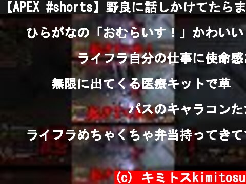 【APEX #shorts】野良に話しかけてたらまさかのリスナーだったｗｗｗｗｗｗｗｗｗｗ【LEGENDS】【エイペックスレジェンズ】  (c) キミトスkimitosu