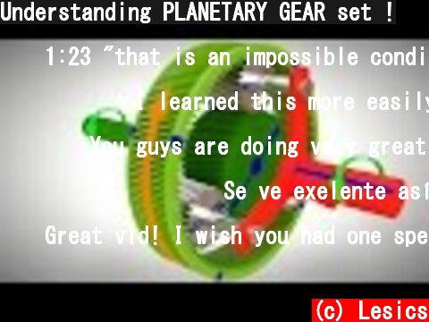 Understanding PLANETARY GEAR set !  (c) Lesics